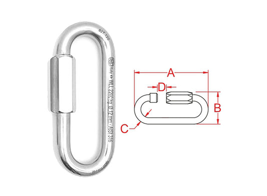 Quick Link Oval Long 4.88" Rotary (16987)