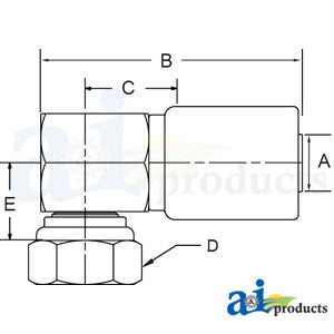 (HC-FJX90B) Female JIC 37° - Swivel - 90° Elbow Block (FJX90B-12-12)