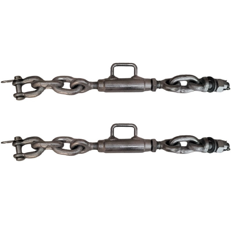 Two Universal 3 Point Hitch Chain Stabilizer Sway Check Chain 11.75" to 13.5"