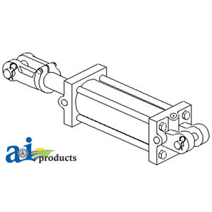 Hydraulic Double Acting Cylinder with threaded rod for depth control 196027791 (208DU)