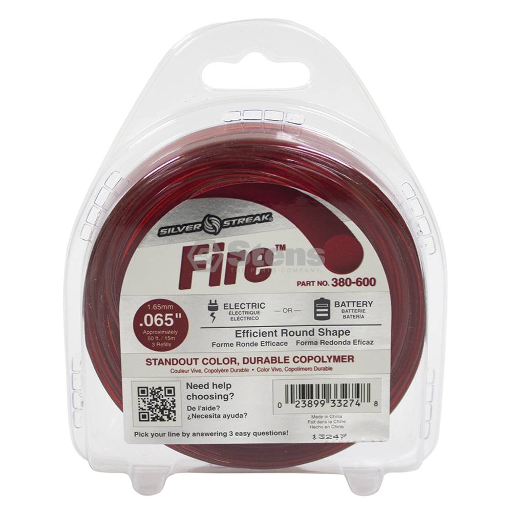 Fire Trimmer Line .065 50' Clam Shell (Stens 380-600)