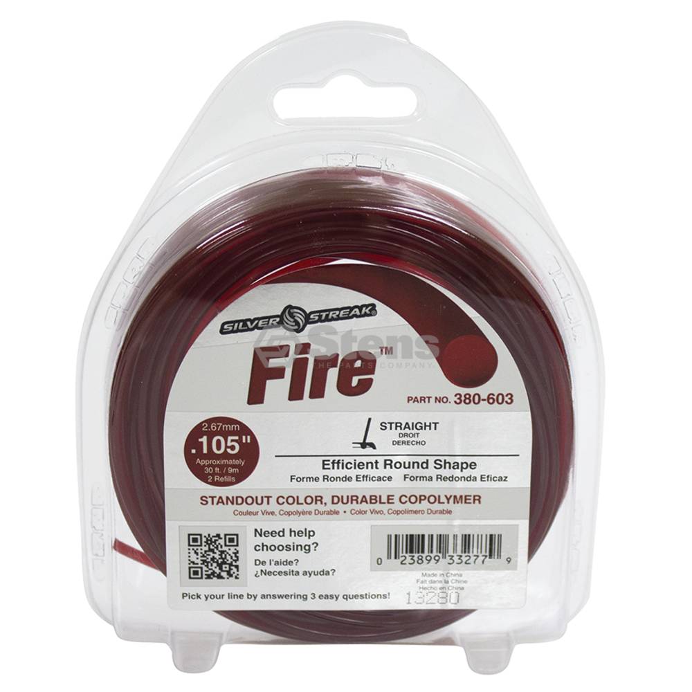 Fire Trimmer Line .105 30' Clam Shell (Stens 380-603)
