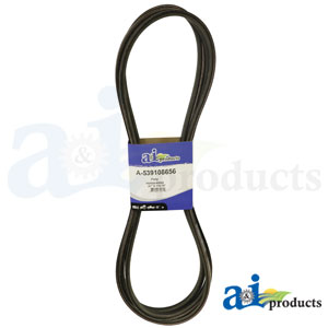 5/8" x 178.5" Raw Edge Laminate Aramid Cord Deck Belt for Husqvarna (539108656)