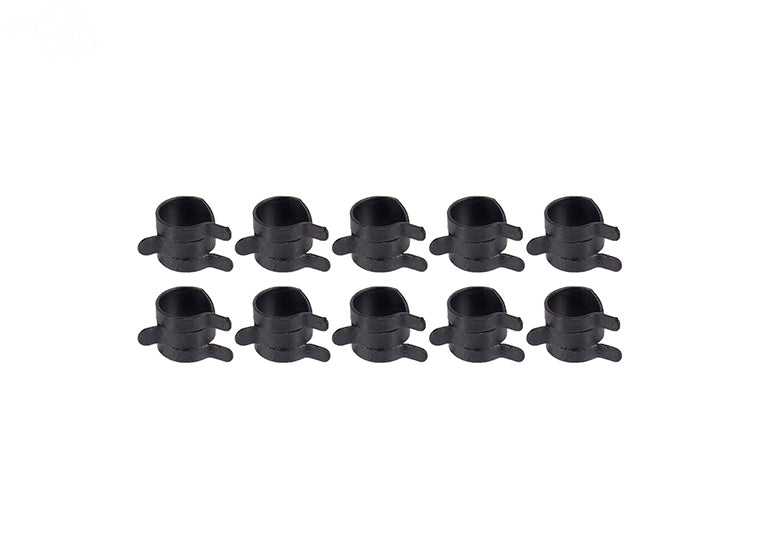 Pack of 10 Hose Clamp 3/16" Line (Black) Rotary (5903)