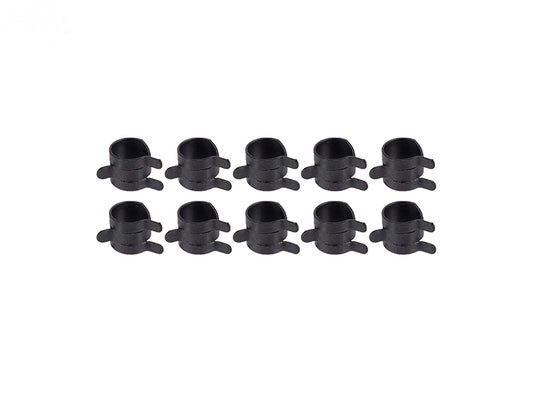 Pack of 10 Hose Clamp 3/16" Line (Black) Rotary (5903)