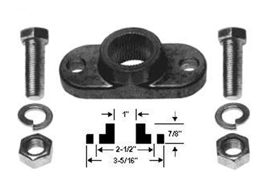 Blade Adaptor Assembly 1" MTD Splined Rotary (7200)