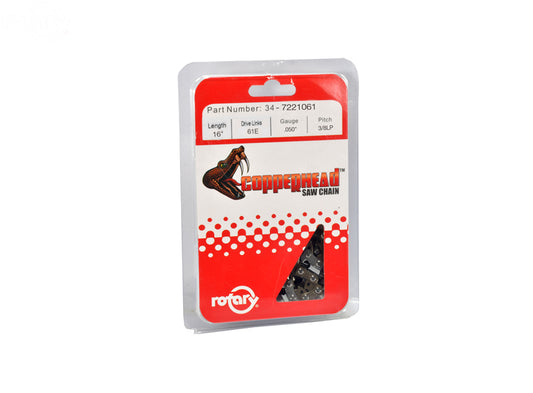 .050 3/8 Lp 61 Lks Semi Chisel With Bumper Link Rotary (7221061)