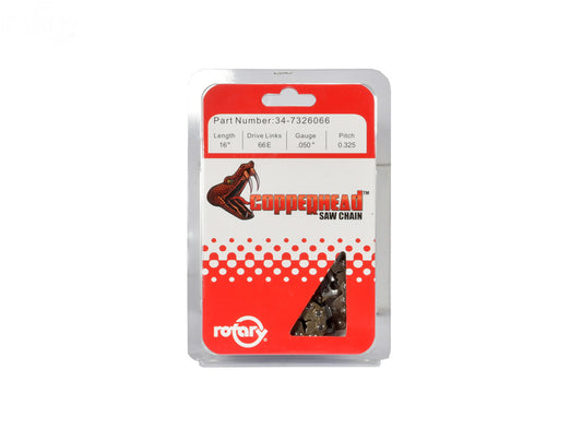 .325, .050", 66 Lks Semi Chisel Without Bumper Link Rotary (7326066)