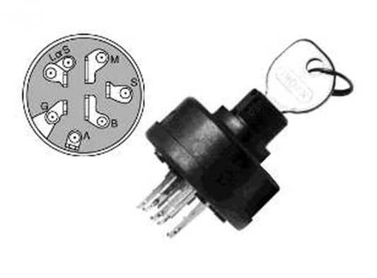 Ignition Switch Briggs & Stratton Rotary (7804)
