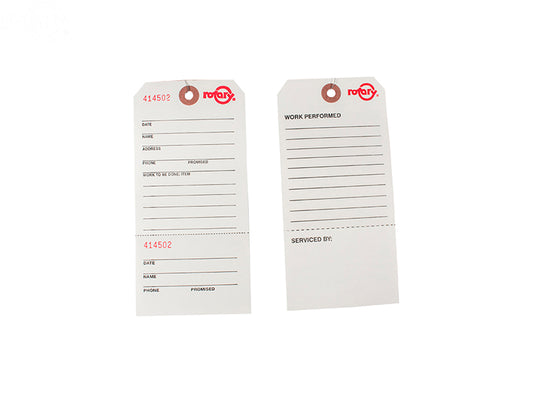 Pack of 100 Rotary Repair Tags Rotary (9087)