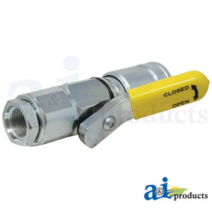1/2" Ball Style Left Hand Female Coupler Body 7/8-14 ORB (9250-16L-YE)