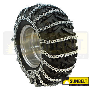 2 Link ATV Tire Chain Set 24"-25" X 8" and 11" X 9"-12" (B1ATV618)