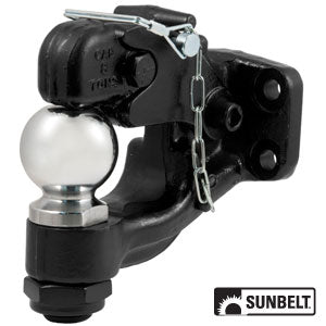 16,000 Pound 2-5/16" forged Ball and Pintle Combination Trailer Hitch (B1CM48200)