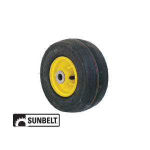 9"X3.5"X4" Smooth Solid Caster Wheel in Yellow John Deere AM115510 (B1CO8550)