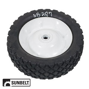 8X2.75 Steel Deck Wheel White Diamond (B1SB287)