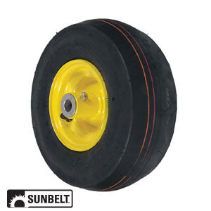 11"X4"X5" Smooth Caster Wheel in Yellow John Deere AM101589 (B1SB8551)