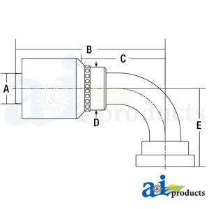 (HW-C62) Code 62 Flange Head - 90° Elbow (C6290-16-16-W)