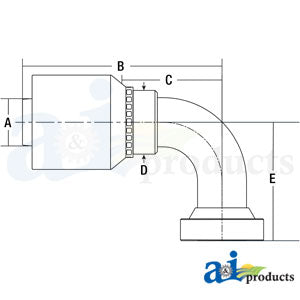 (HW-CAT) Caterpillar Flange Head - 90° Elbow (CAT90-20-20-W)