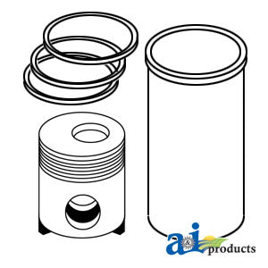 Piston Liner Kit (.090", 3 Ring) for Ford (SK098)