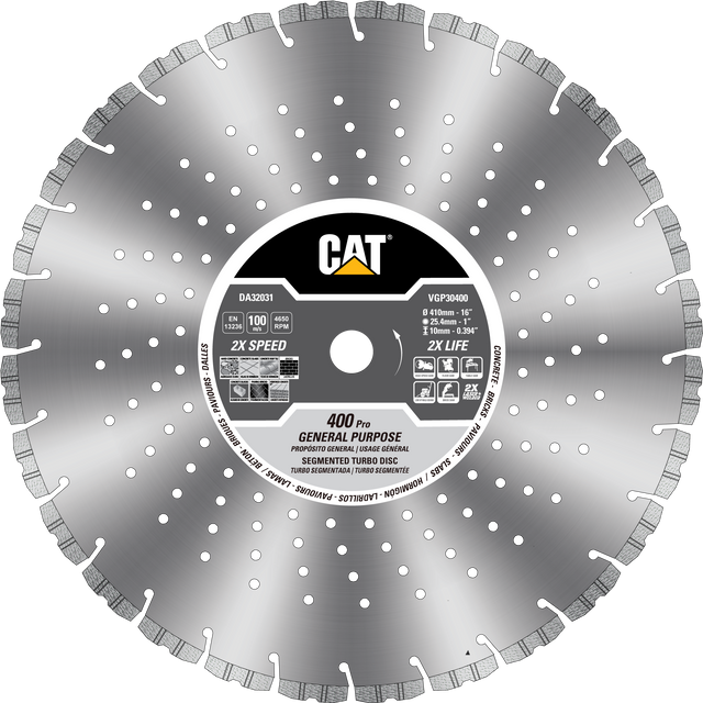 Caterpillar® 400 Pro 10mm Laser Welded General Purpose Diamond Blade 14" (DA32030U)