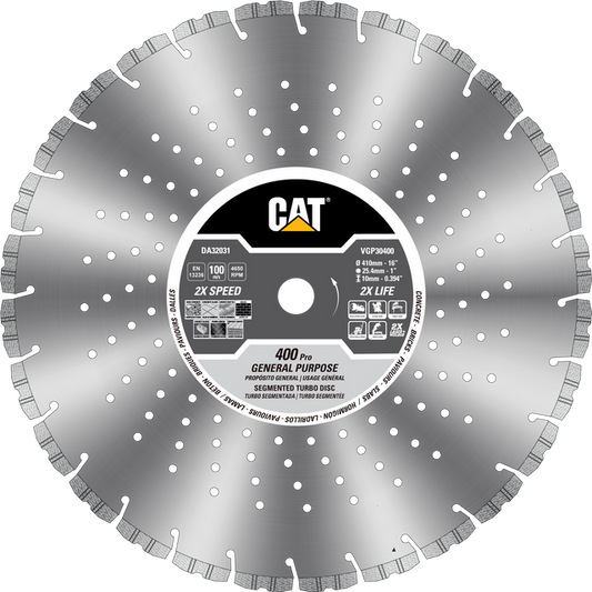 Caterpillar® 400 Pro 10mm Laser Welded General Purpose Diamond Blade 14" (DA32030U)