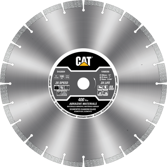 Caterpillar® 400 Pro Laser Welded Narrow Gullet Asphalt Diamond Blade 14" (DA32034U)