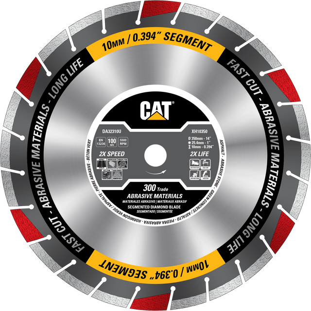 Caterpillar® 300 Trade Segmented Abrasive Materials Diamond Blade 14" (DA32310U)