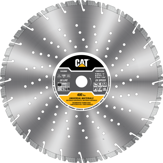 Caterpillar® 400 Pro 10mm Laser Welded Hard & Multi Materials Diamond Blade 14" (DA32805U)