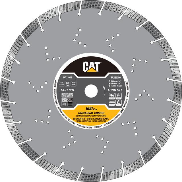 Caterpillar® 600 Pro Segmented Turbo Universal Diamond Blade 9" (DA33003U)