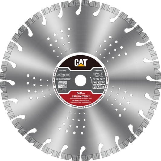 Caterpillar® 600 Pro Segmented Laser Welded Hard Materials Diamond Blade 14" (DA33012U)
