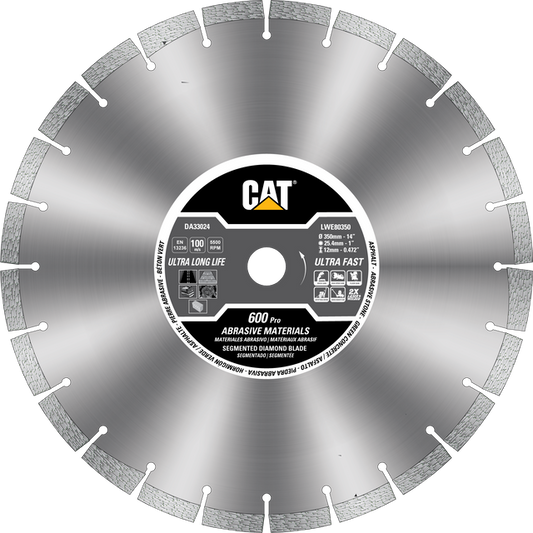Caterpillar® 600 Pro Segmented Laser Welded Asphalt Diamond Blade 14" (DA33024U)