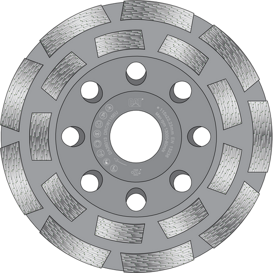 Caterpillar® 300 Trade Double Row Diamond Grinder 5/8" 11 Thread 5" (DA36010)