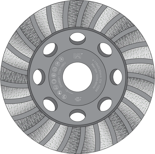 Caterpillar® 300 Trade Turbo Rim Diamond Grinder 5/8" 11 Thread 4 1/2" (DA36017)