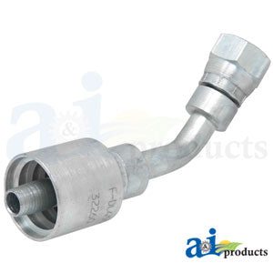 Din Light 24° Seat 45° Female Swivel O-Ring (F-DL4506-10-16-W)