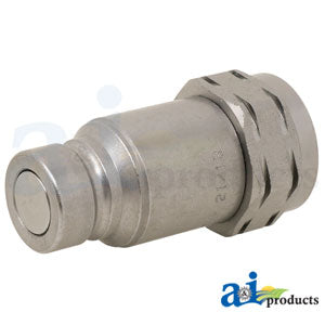 Male Flat Face Coupler ISO 16028 3/8"-18 NPSF fits Caterpillar (FEM-372-6FP)