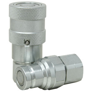 Flat Face Hydraulic Coupler Socket & Plug Set (3/8" NPT) (FF3718FPS)