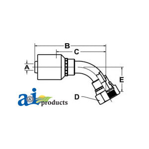 (HW-FFX45) Female "Seal-lok" Swivel 45° Elbow	 (FFX45-16-16-W)