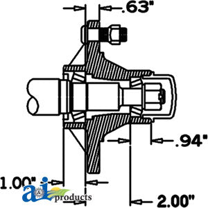 5 Stud Hub and Spindle Assembly Q736 (HS16505S55)