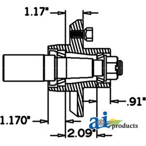 5 Bolt Hub and SPindle Assembly (HS1750545)