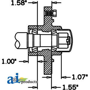 6 Bolt Hub and SPindle Assembly Q709 (HS276066)