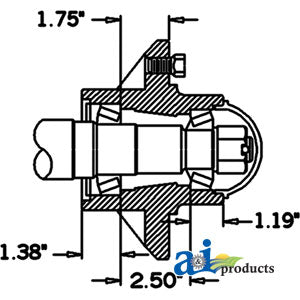 6 Bolt Hub and SPindle Assembly Q803 (HS491066)