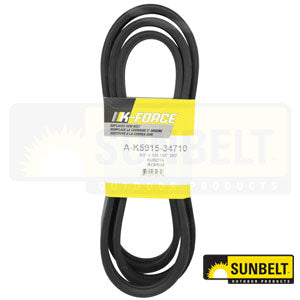 2 Band x 105.185" B-Section Banded Aramid Cord Deck Belt for Kubota (K5915-34710)