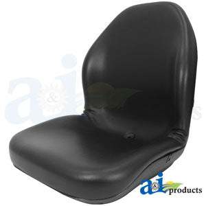 Black Vinyl Seat for many ITV, Tractor, Skid Steer Bobcat 7157550 (LGT125BL)