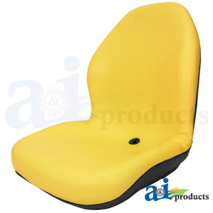 Gray Vinyl Seat for many ITV, Tractor, Skid Steer John Deere AM138195 (LGT125YL)
