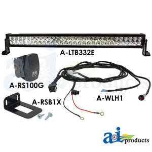 Light Bar Kit, LED, 32" Straight Double Row, Flood / Spot Combo, Harness, Switch (LTB332EKT)