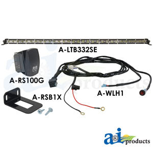 Light Bar Kit, LED, 32" Straight Single Row, Flood / Spot Combo, Harness, Switch (LTB332SEKT)