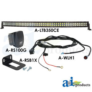 Light Bar Kit, LED, 50" Curved Double Row, Flood / Spot Combo, Harness, Switch (LTB350CEKT)