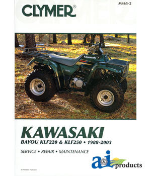 424 Page Service, Repair & Maintenance Manual for Kawasaki Bayou KLF220, KLF250 (M465-3)