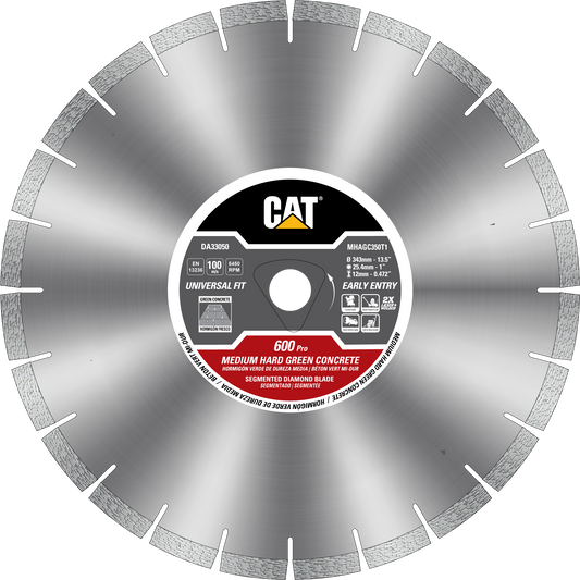 Caterpillar® 600 Rim Early Entry Segmented Diamond Blade, 14" (DA33050U)