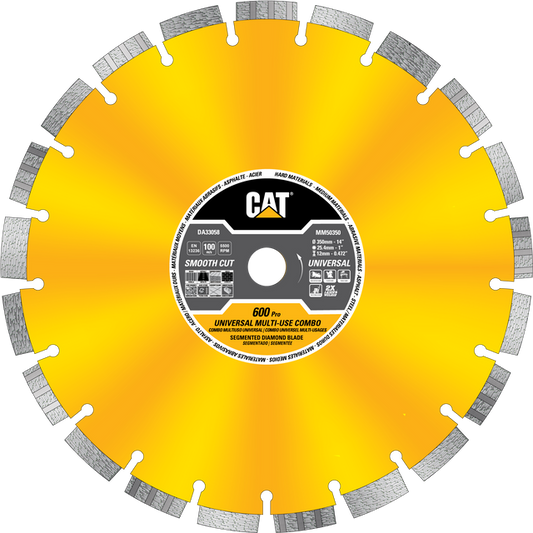 Caterpillar® 600 Pro Universal Multi Material Laser Welded Diamond Blade 14" (DA33058U)